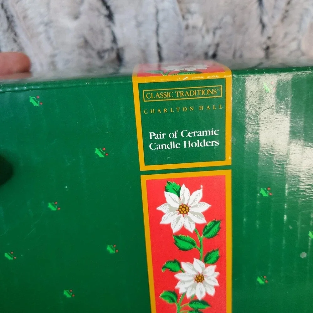 Classic Traditions Charlton Hall Pair (2) Tapered Candle‎ Holders JAPAN W/Box
